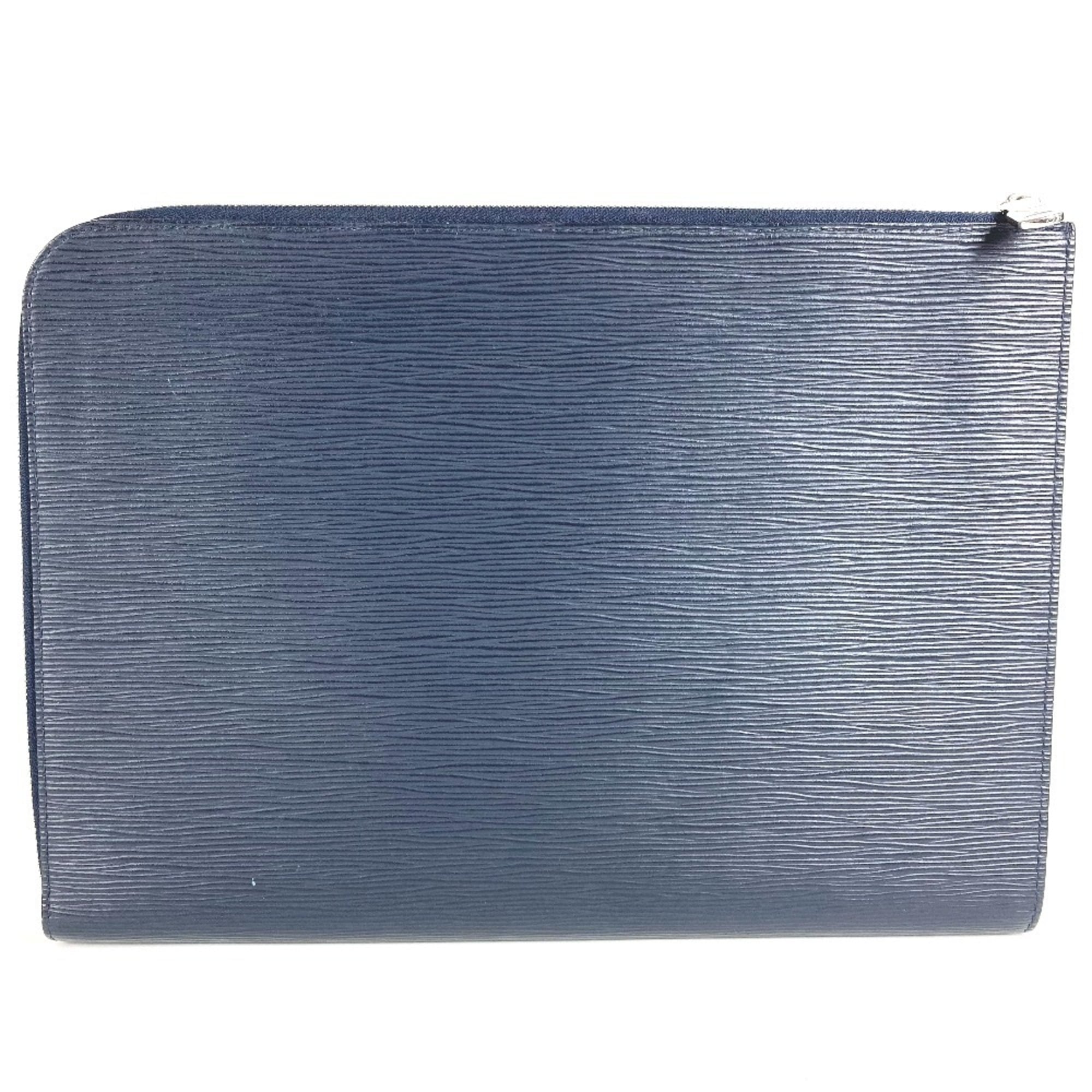 Louis Vuitton Epi Navy Blue Epi Leather Clutch Bag Pochette