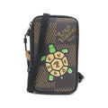 Louis Vuitton Black Brown Coated Canvas Phone Wallet