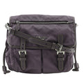 Prada Purple Nylon Leather Shoulder Bag