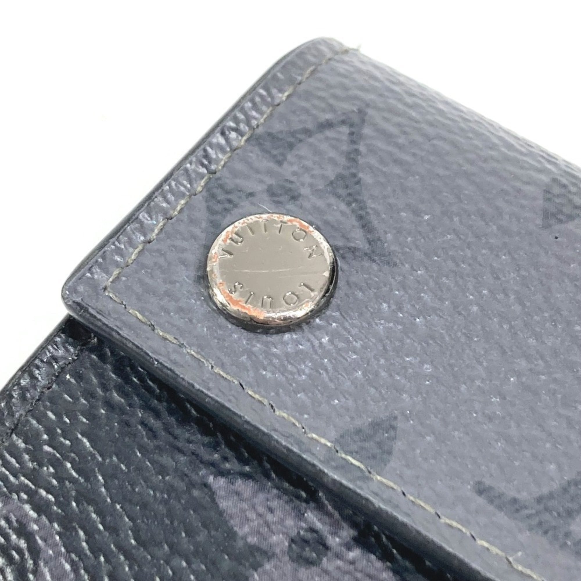 Louis Vuitton Black Gray Monogram Eclipse Canvas Wallet (Tri-Fold)