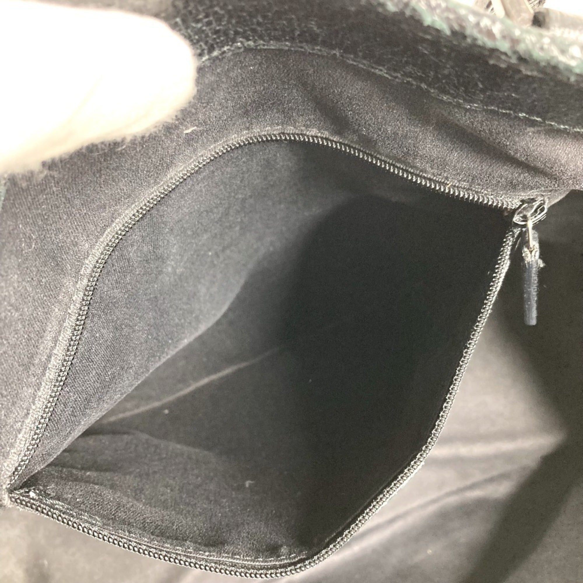 Gucci Black Gray Gg Canvas Leather Shoulder Bag Tote Bag (Pre-Owned)