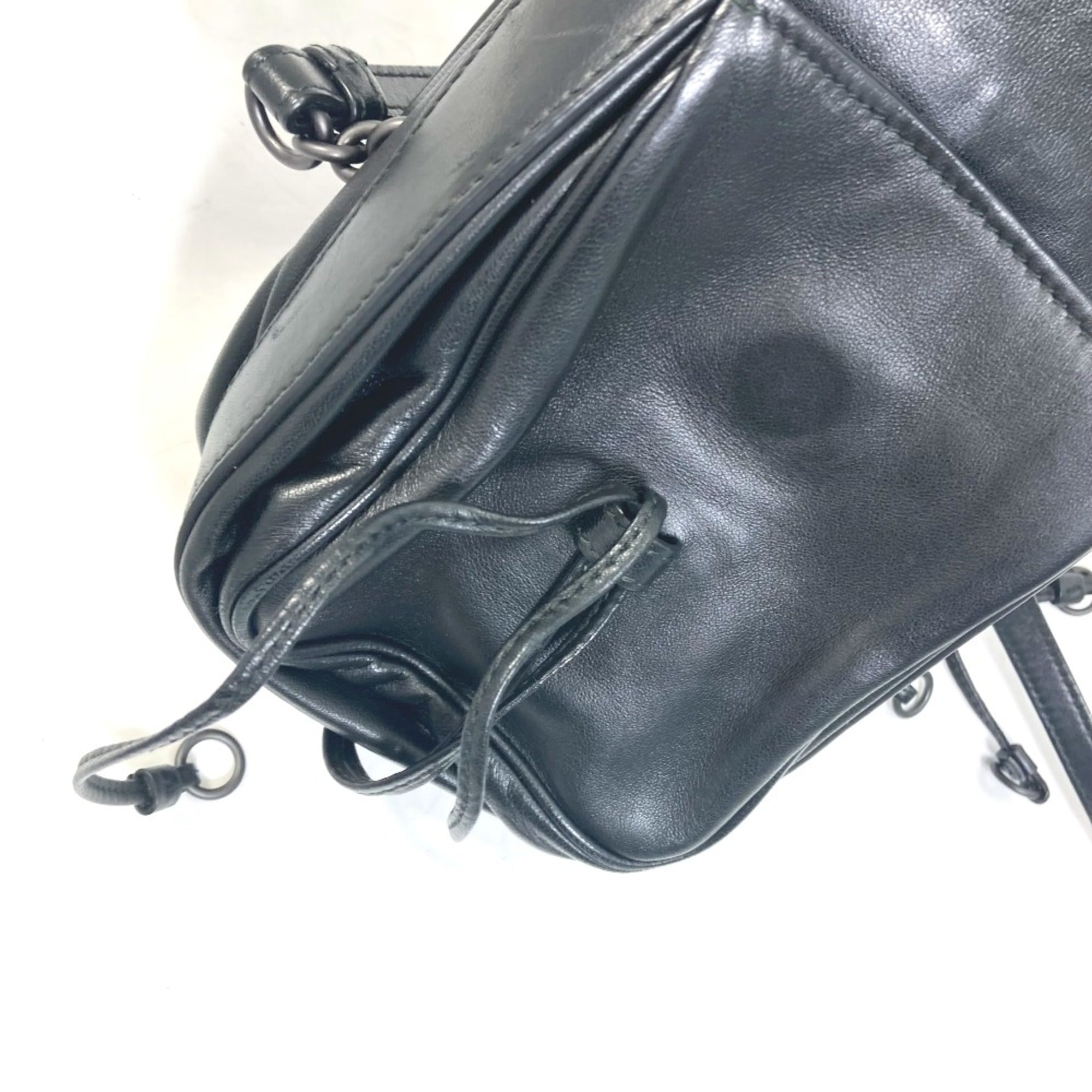 Bottega Veneta Black Leather Shoulder Bag