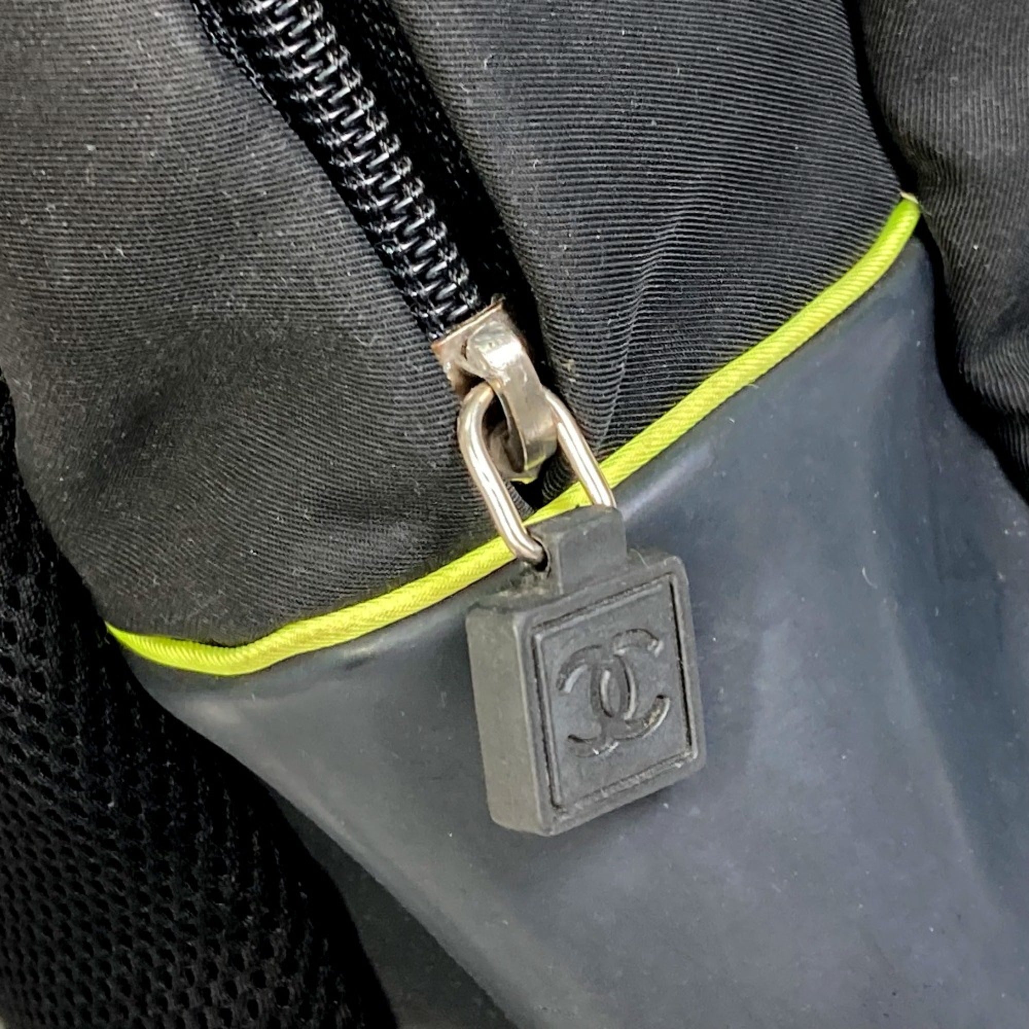 Chanel Black Cloth Backpack