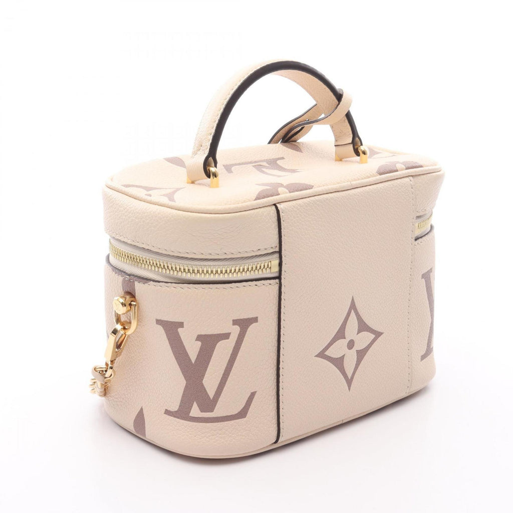 Louis Vuitton Beige Brown Coated Canvas Handbag