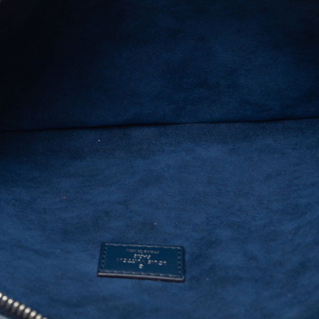 Louis Vuitton Epi Azur Blue Leather Pouch Sling Bag