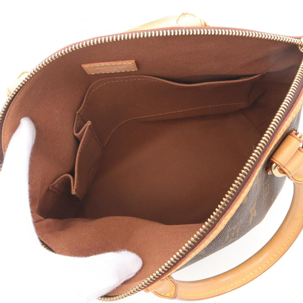 Louis Vuitton Monogram Brown Coated Canvas Leather Handbag