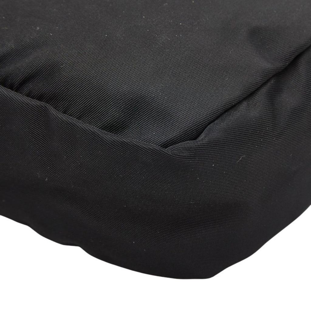 Prada Black Nylon Leather Pouch