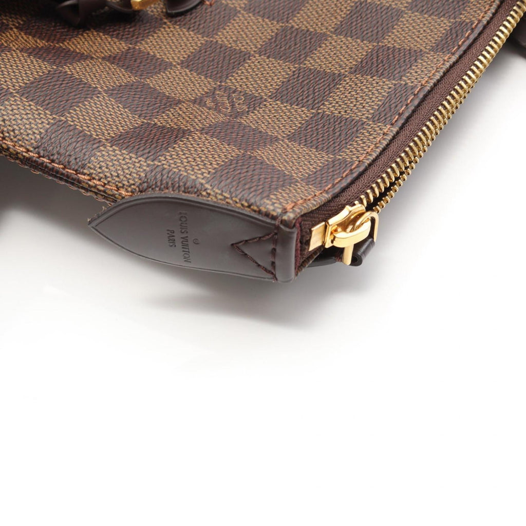 Louis Vuitton Brown Coated Canvas Leather Tote Bag