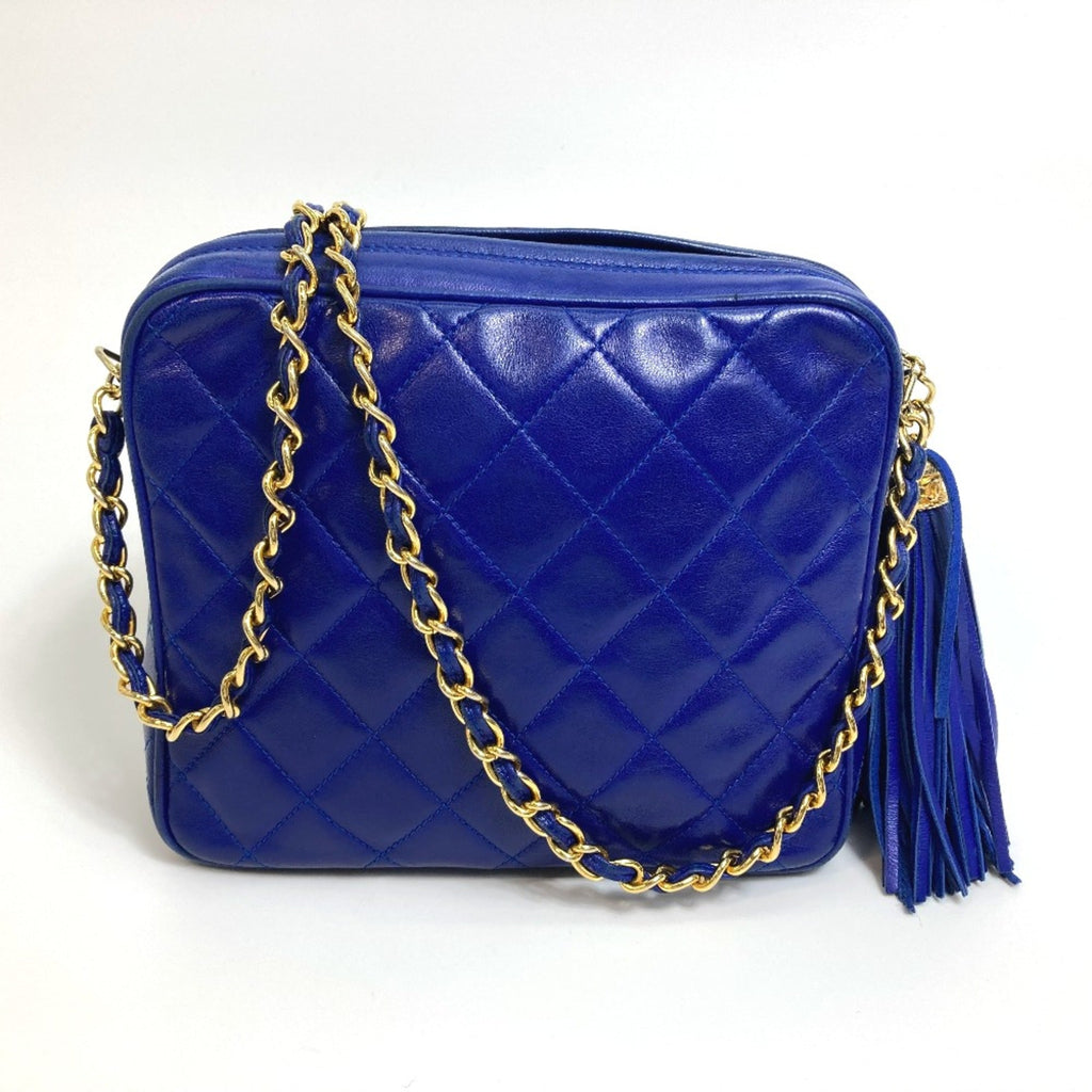 Chanel Blue Leather Shoulder Bag