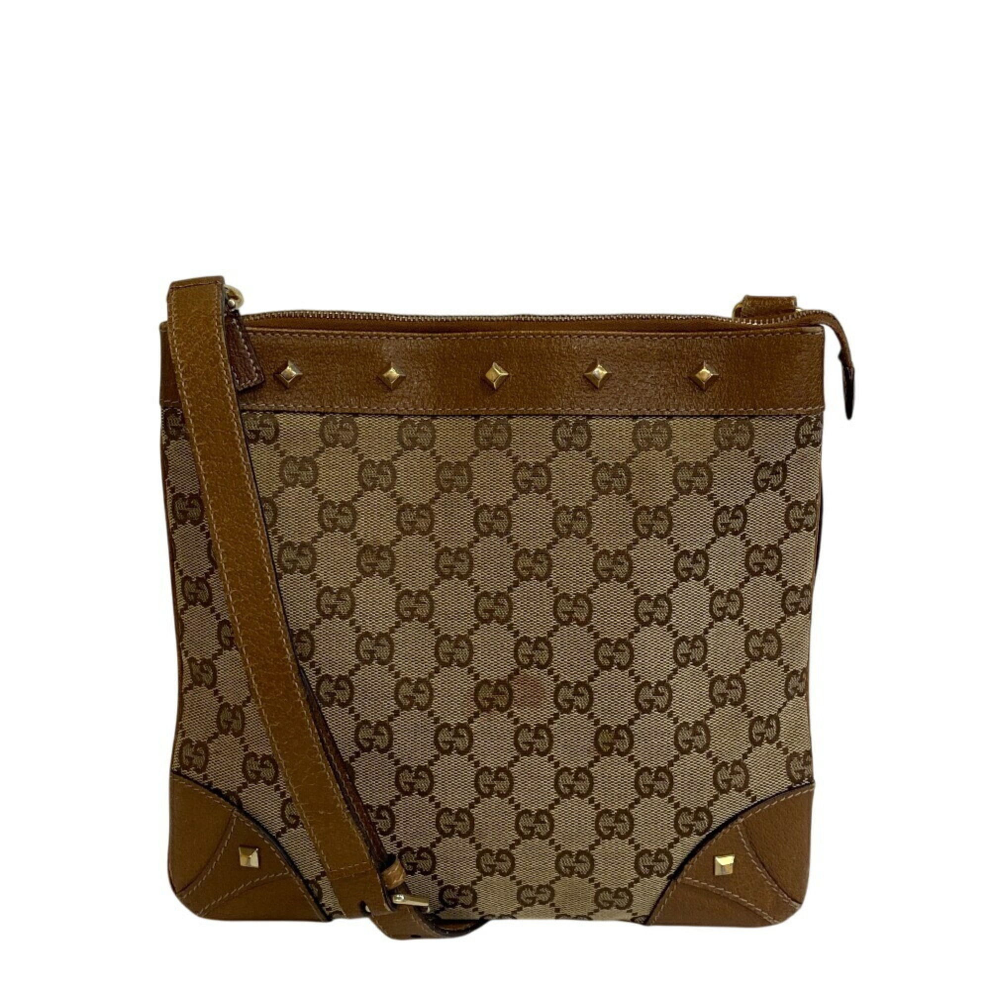 Gucci Brown Gg Canvas Shoulder Bag (Pre-Owned)