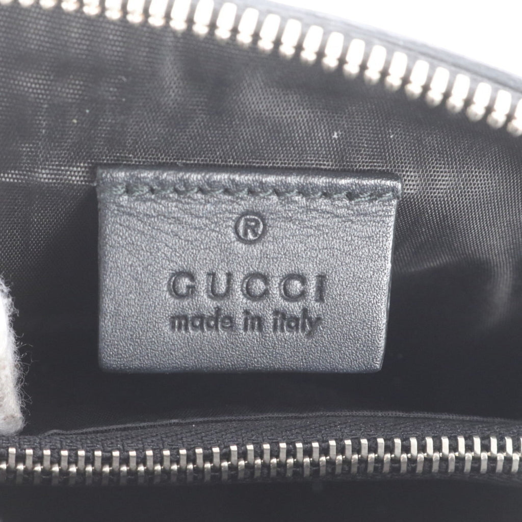 Gucci Black Gold Leather Shoulder Bag (Pre-Owned)