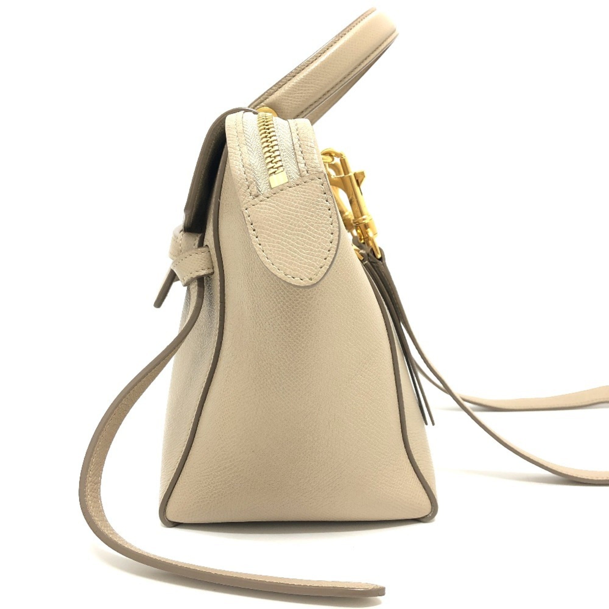 Celine Beige Leather Handbag Shoulder Bag