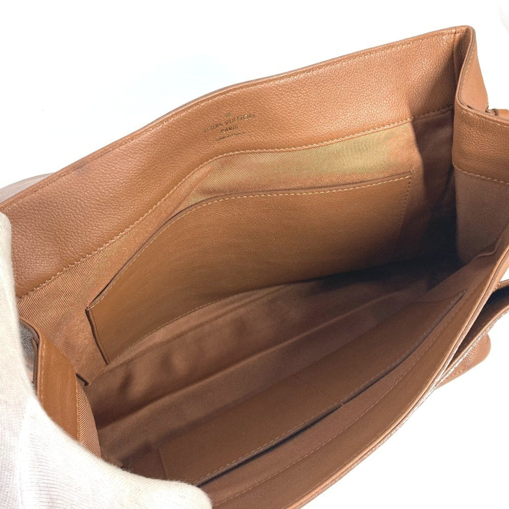 Louis Vuitton Brown Leather Shoulder Bag Tote Bag