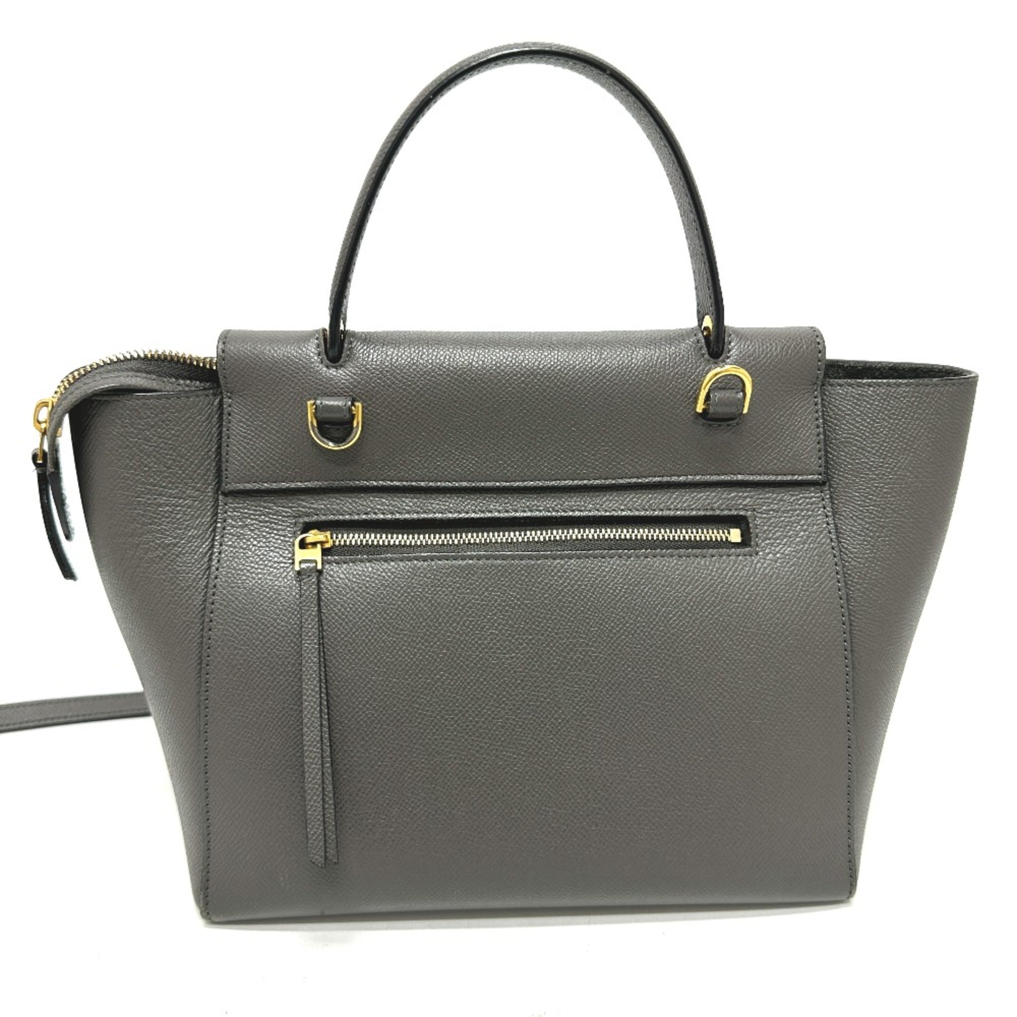 Celine Gray Leather Handbag