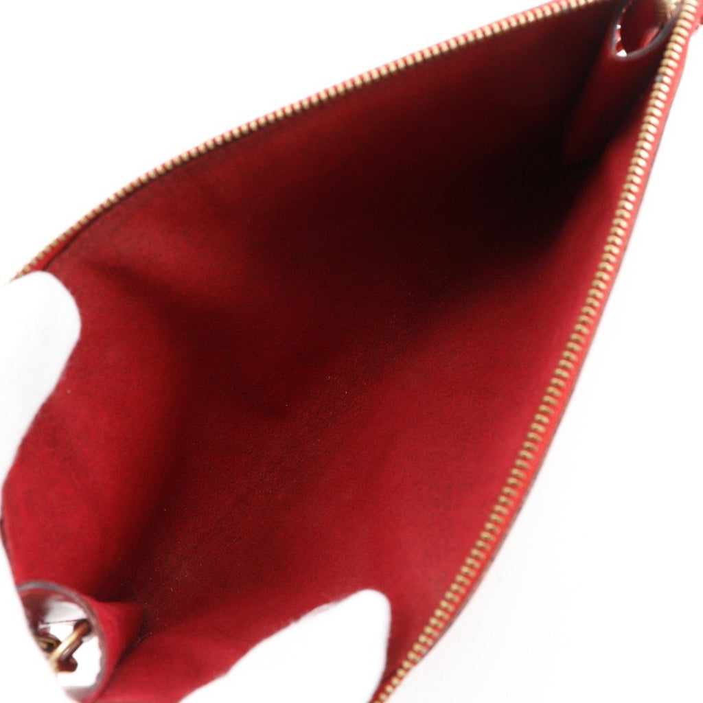 Louis Vuitton Castilian Red Red Color Epi Leather Pochette Pouch