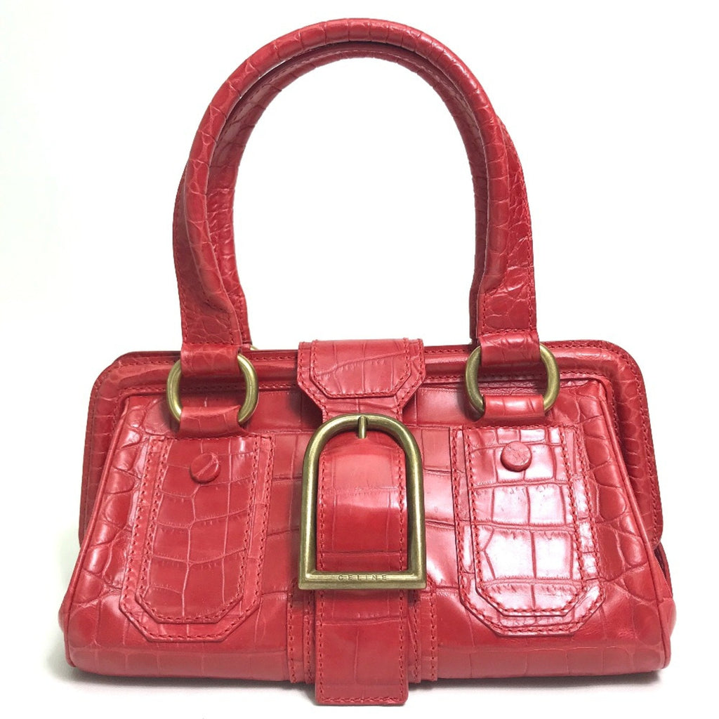 Celine Red Leather Handbag