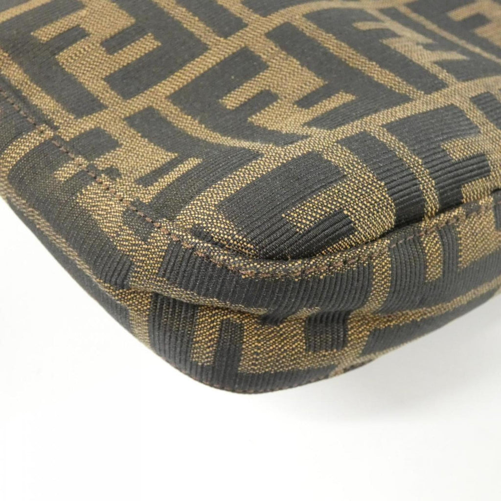 Fendi Brown Canvas Shoulder Bag