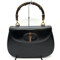 Gucci Black Bamboo Leather Handbag (Pre-Owned)