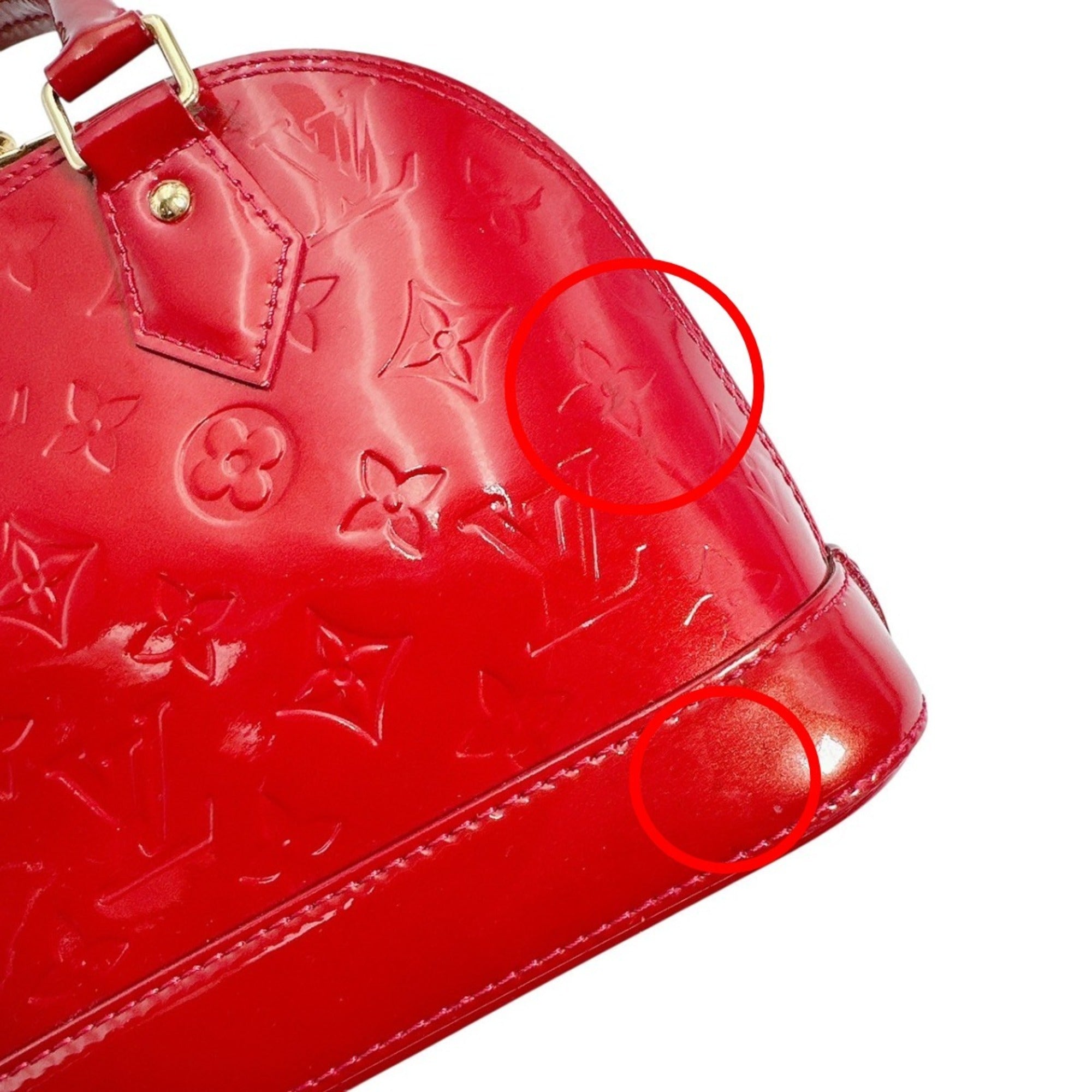Louis Vuitton Pomme D'amour Red Color Monogram Vernis Handbag