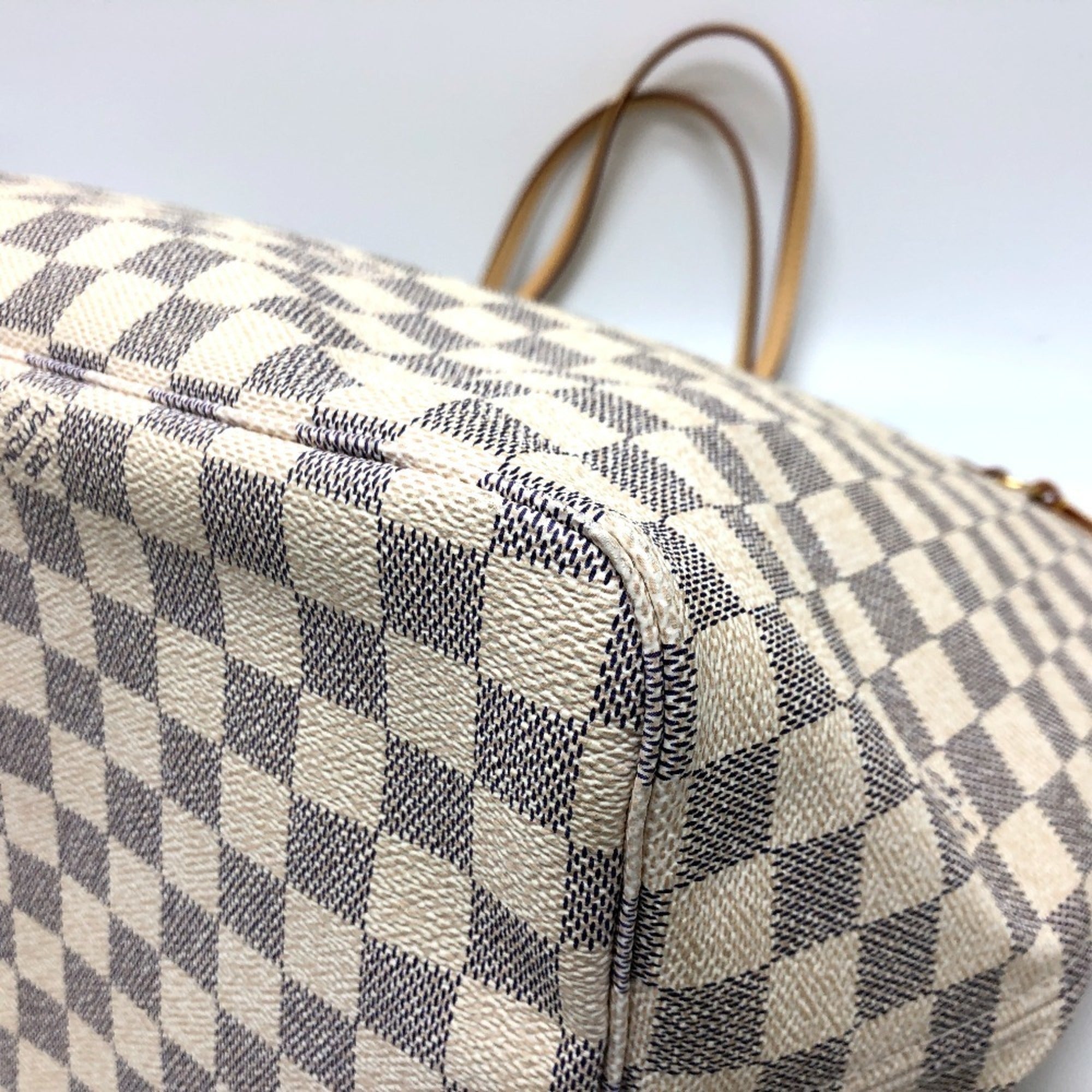 Louis Vuitton Azur White Damier Azur Shoulder Bag Tote Bag