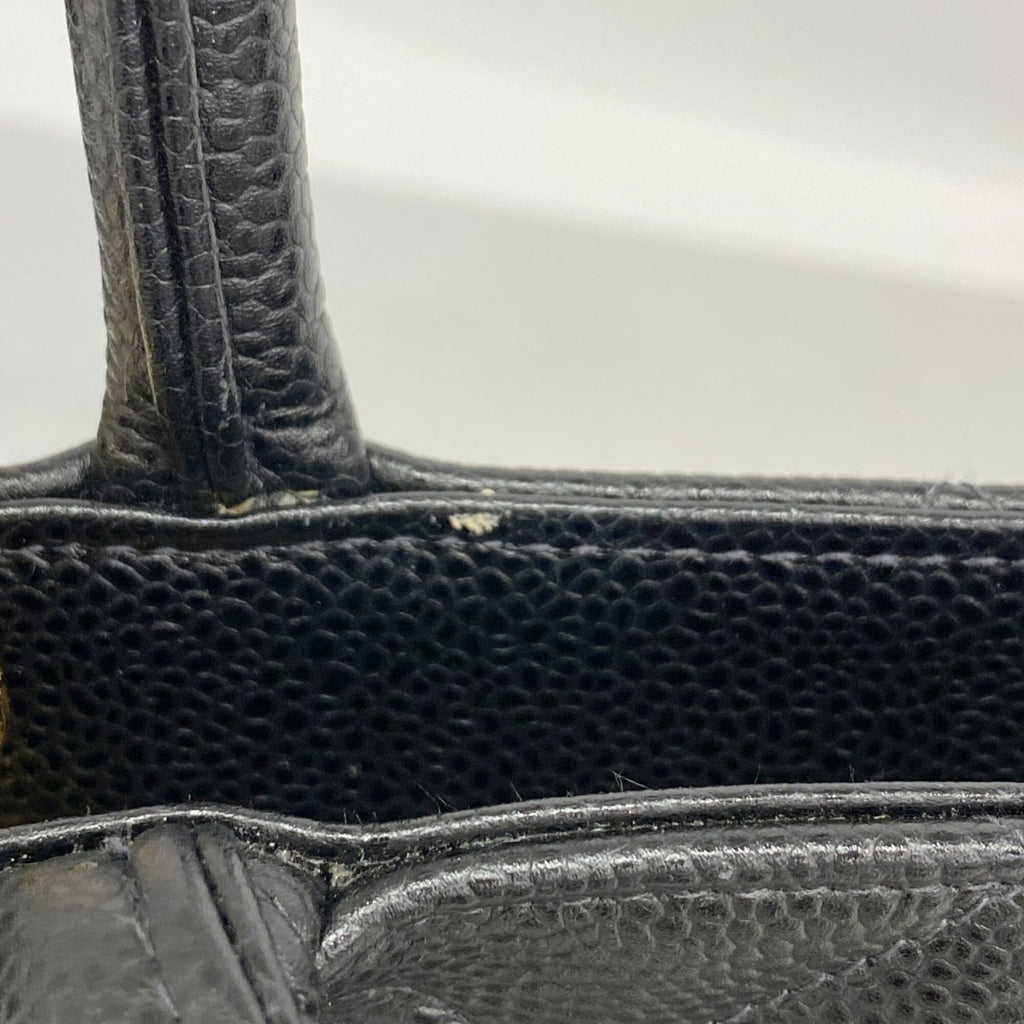 Chanel Black Grained Calfskin Tote Bag
