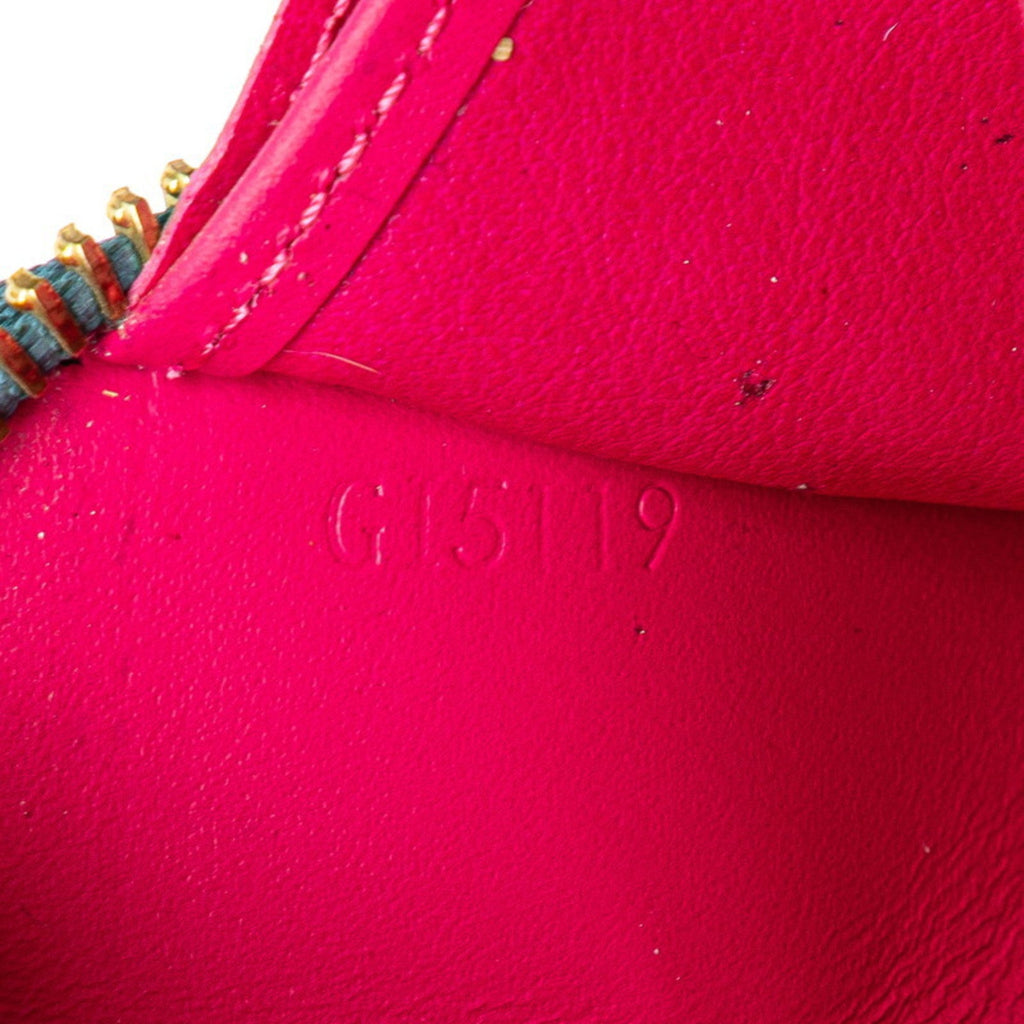 Louis Vuitton Blue Multi-Color Pink Patent Leather Long Wallet