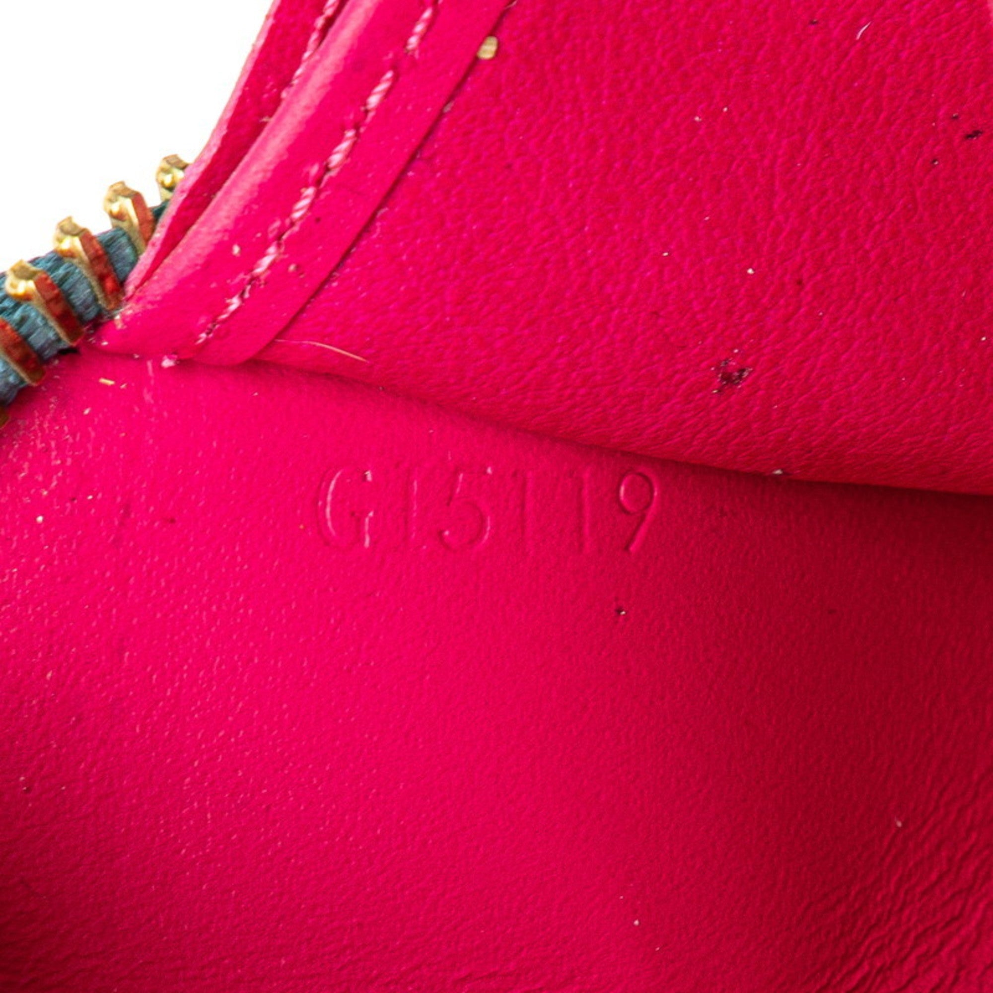 Louis Vuitton Blue Multi-Color Pink Patent Leather Long Wallet