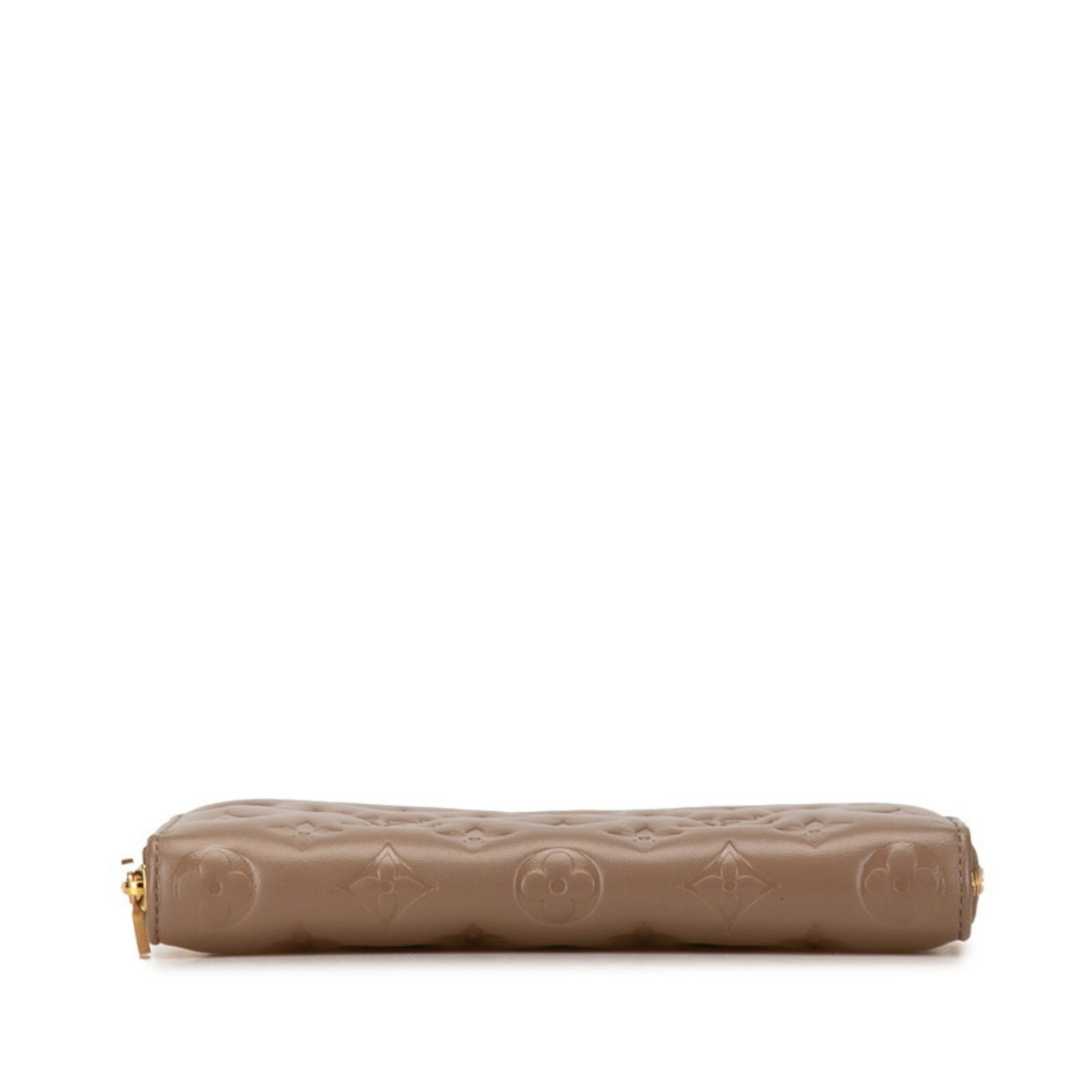 Louis Vuitton Beige Taupe Leather Coin Purse/Coin Case
