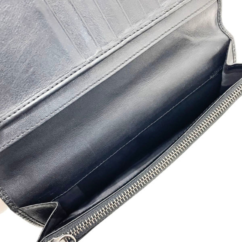 Burberry Black Leather Long Wallet (Bi-Fold)