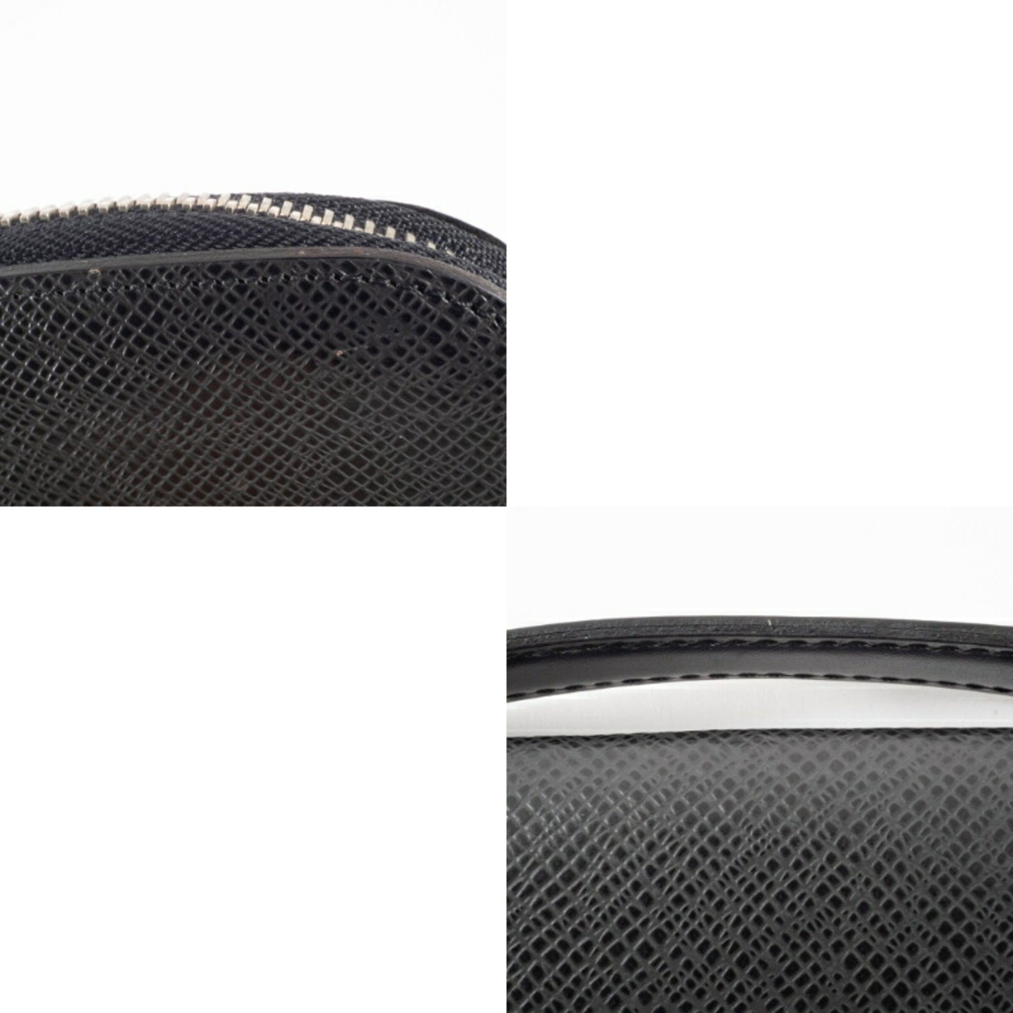 Louis Vuitton Black Taiga Leather Leather Long Bill Wallet