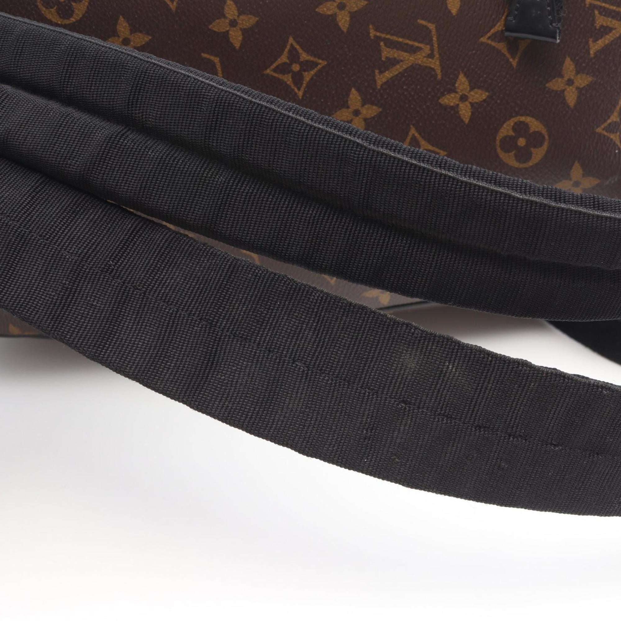 Louis Vuitton Black Brown Monogram Macassar Coated Canvas Leather Backpack