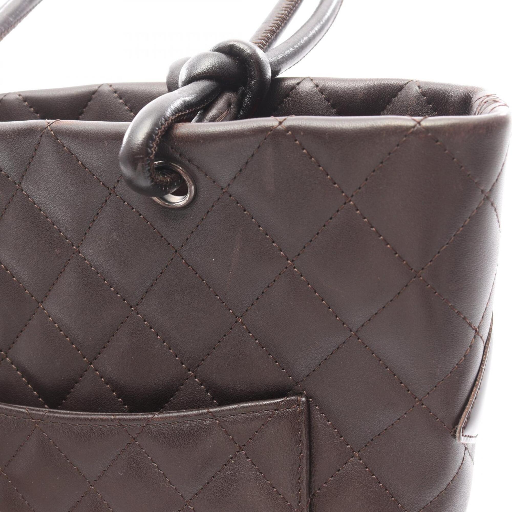 Chanel Brown Cambon Ligne Handbag Tote Bag
