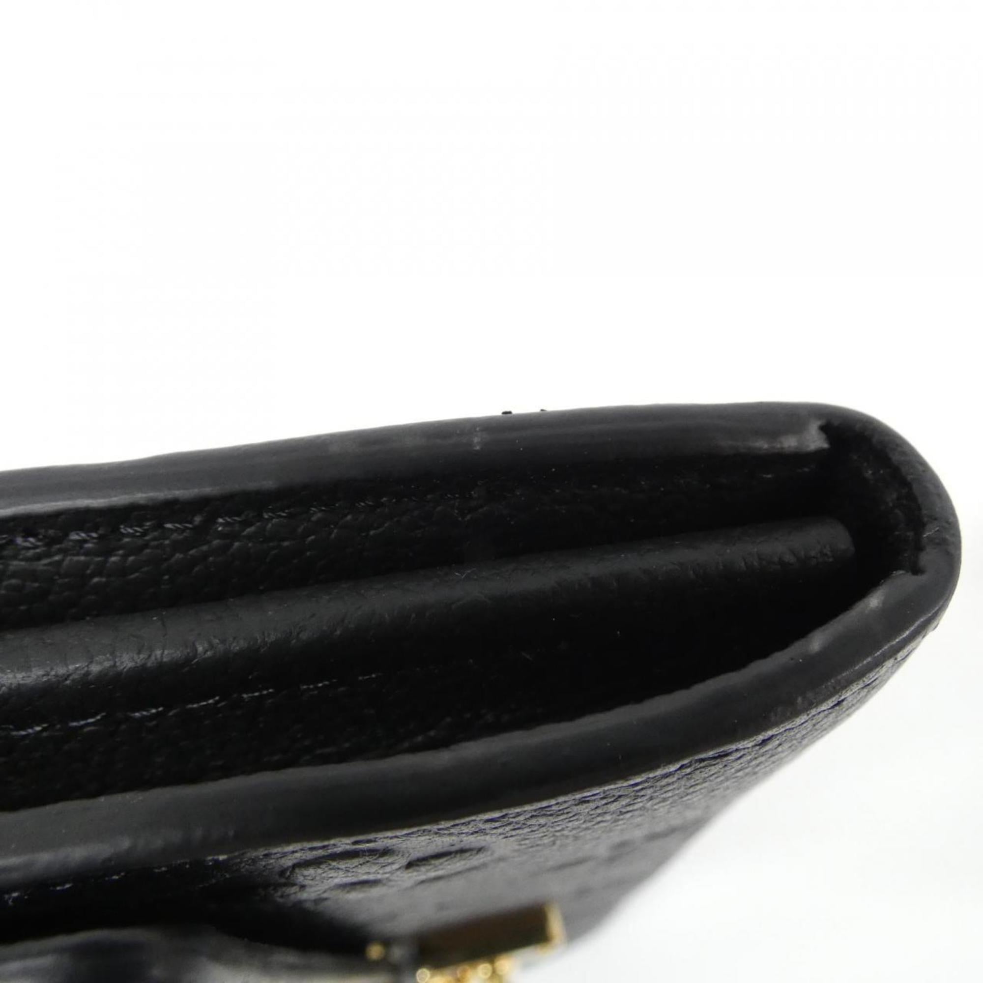 Louis Vuitton Black Leather Long Wallet