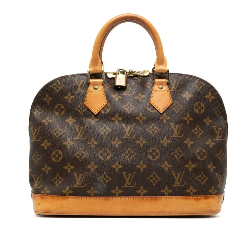 Louis Vuitton Brown Pvc Leather Handbag