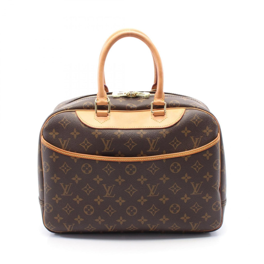 Louis Vuitton Monogram Brown Coated Canvas Leather Handbag