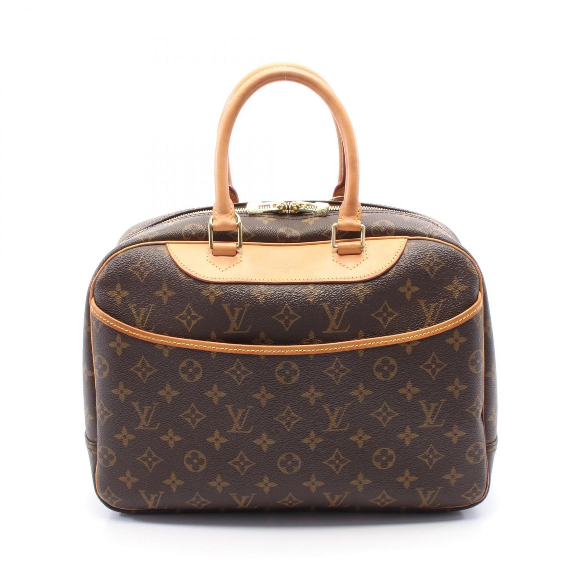 Louis Vuitton Monogram Brown Coated Canvas Leather Handbag