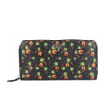 Prada Black Green Orange Leather Long Wallet (Bi-Fold)