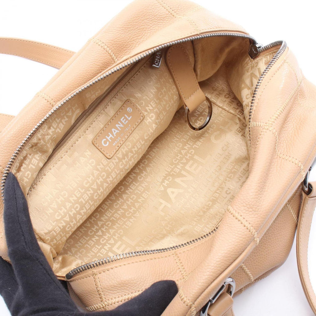 Chanel Chocolate Bar Beige Leather Handbag