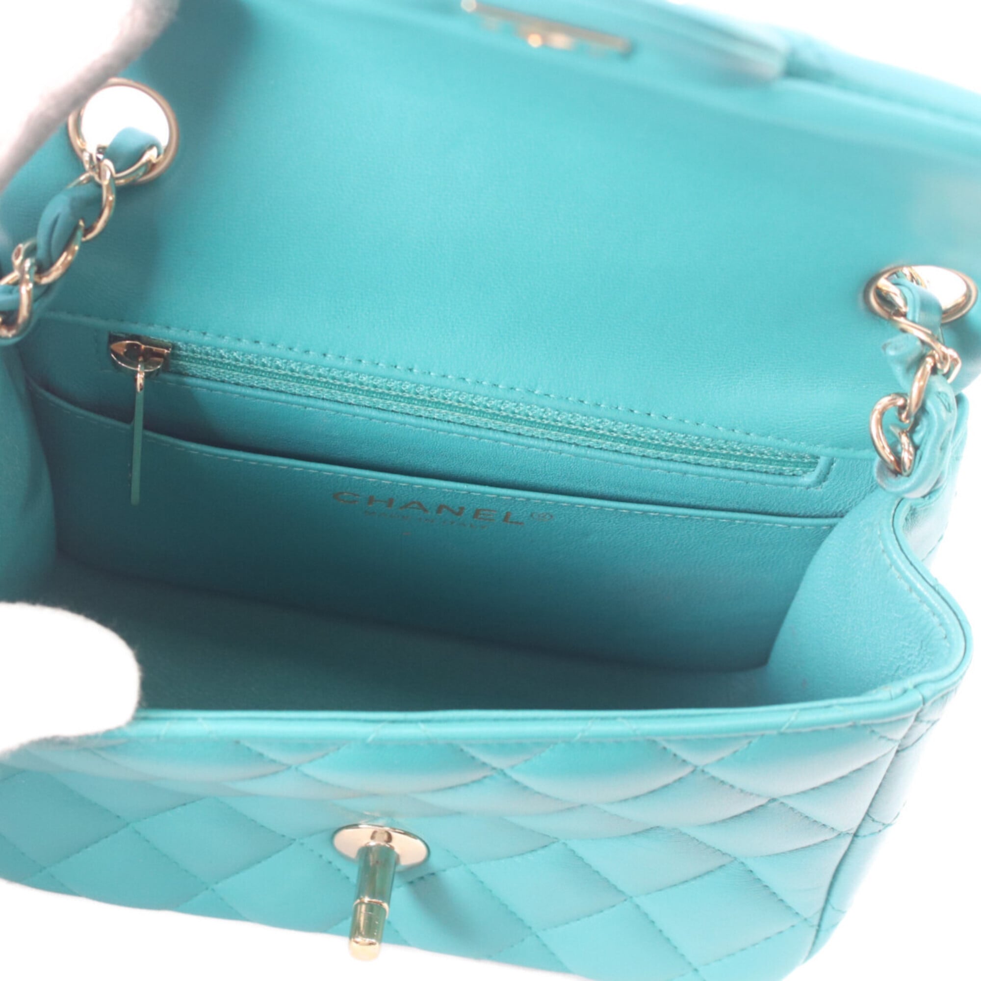 Chanel Emerald Green Leather Shoulder Bag