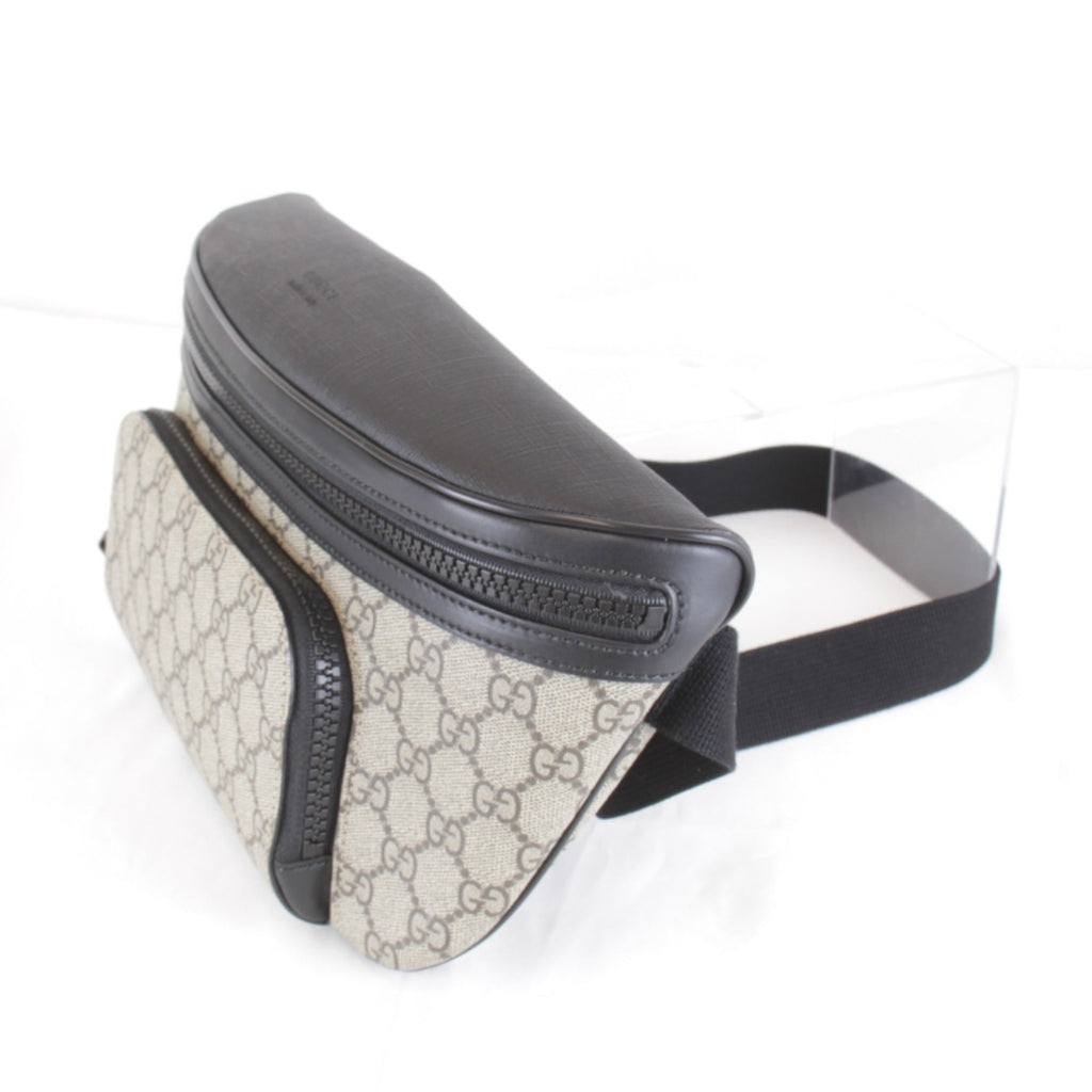 Gucci Gray Gg Supreme Canvas Sling Bag (Pre-Owned)