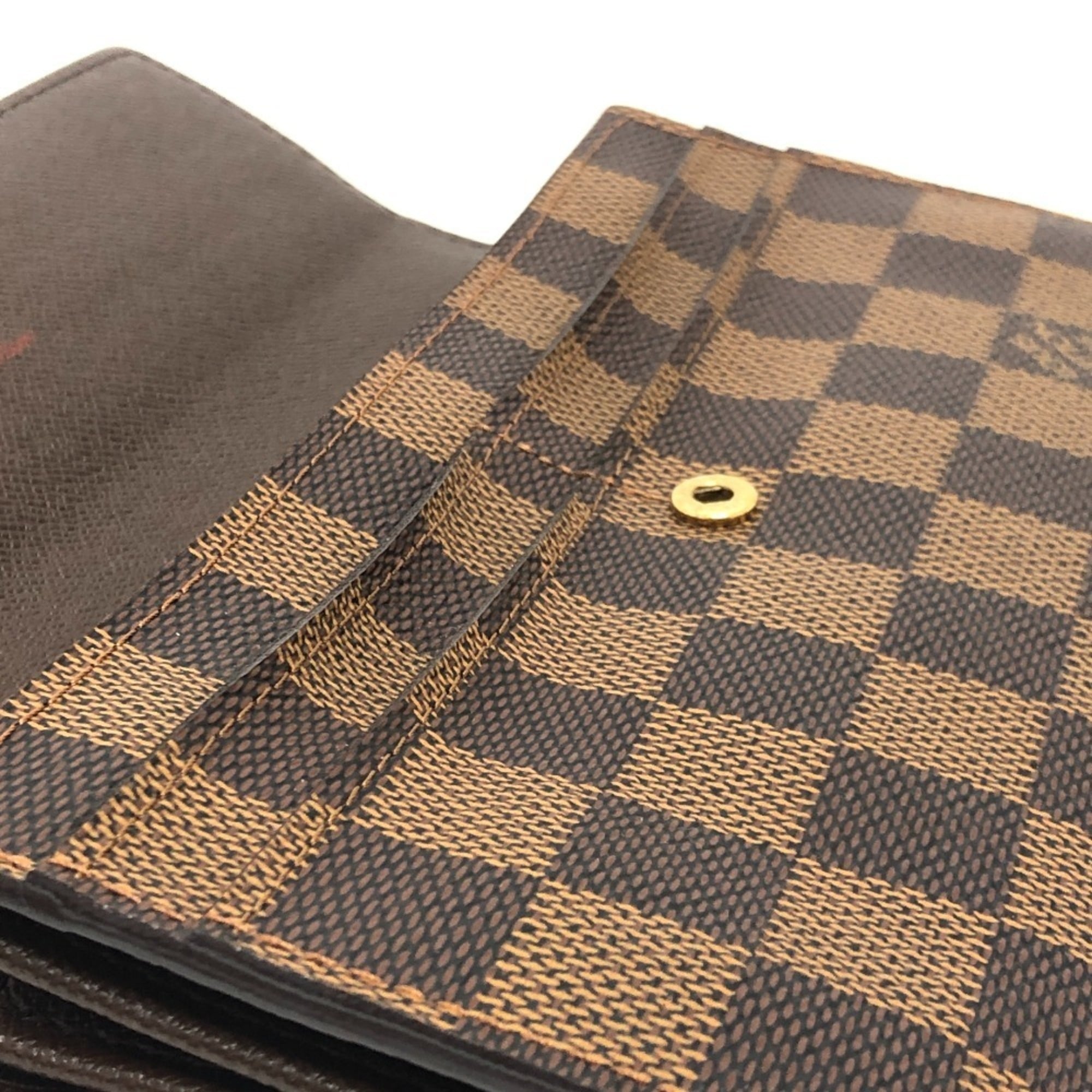 Louis Vuitton Damier Brown Ebene Damier Canvas Long Wallet