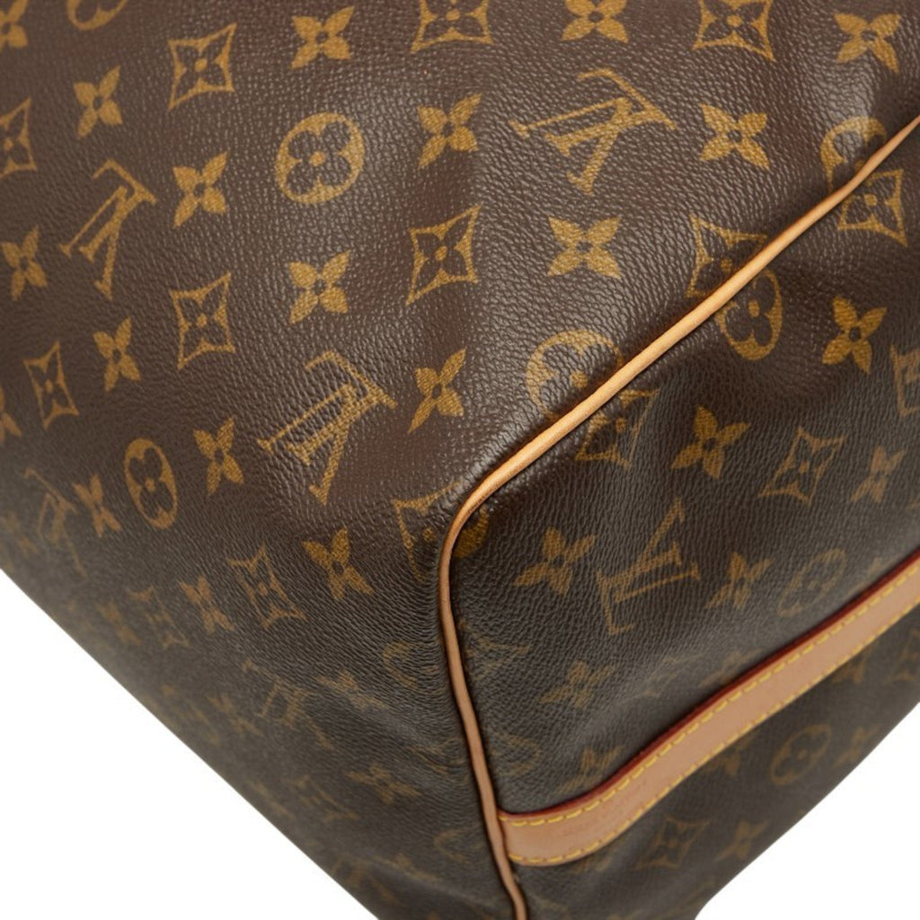 Louis Vuitton Brown Pvc Leather Boston Bag Shoulder Bag