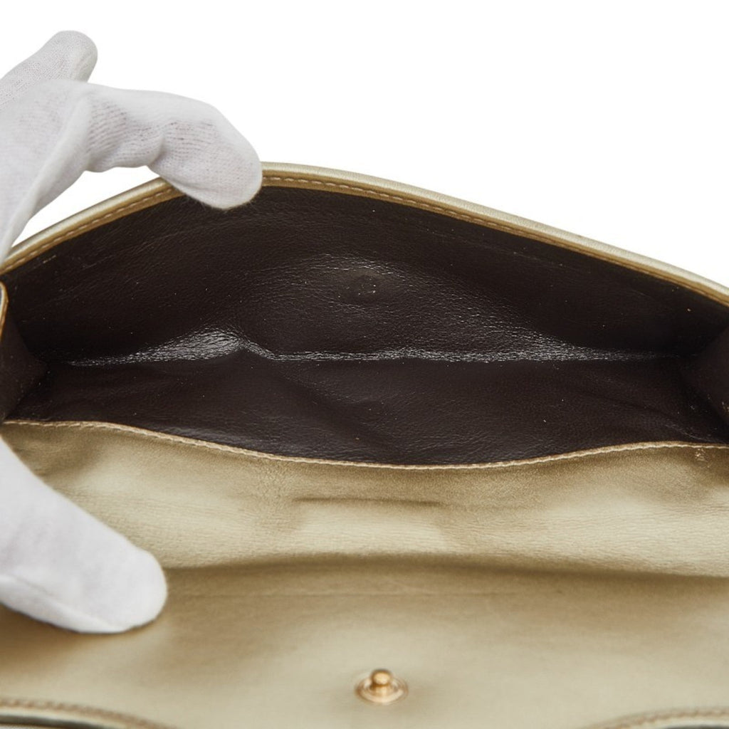 Gucci Gold Leather Coin Purse/Coin Case (Pre-Owned)