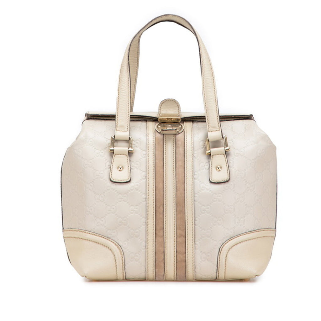 Gucci Guccissima Beige Leather Handbag (Pre-Owned)
