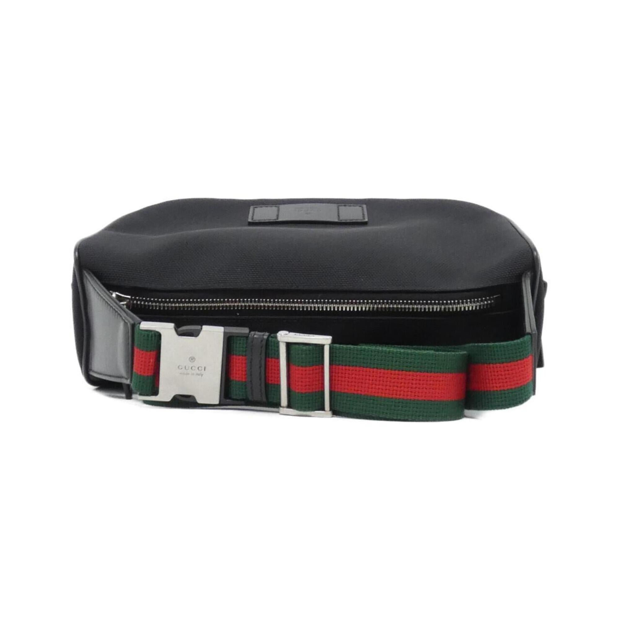 Gucci Black Canvas Shoulder Bag (Pre-Owned)