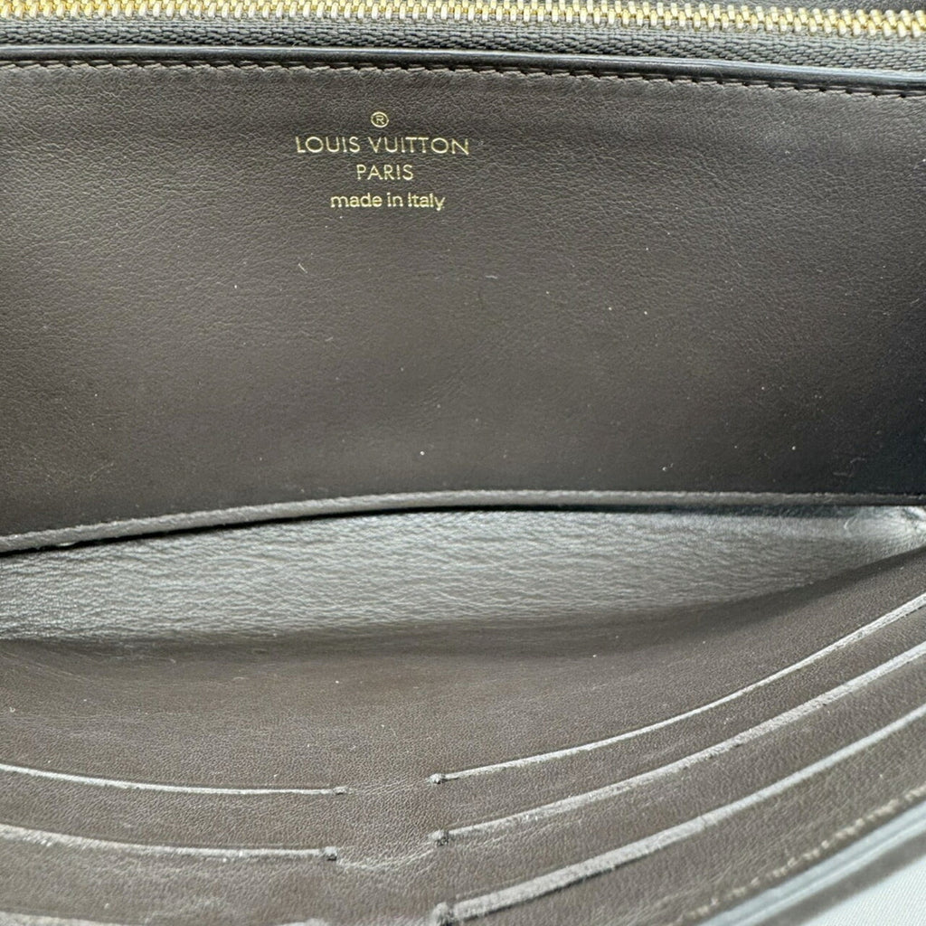 Louis Vuitton Beige Grayish Leather Long Wallet