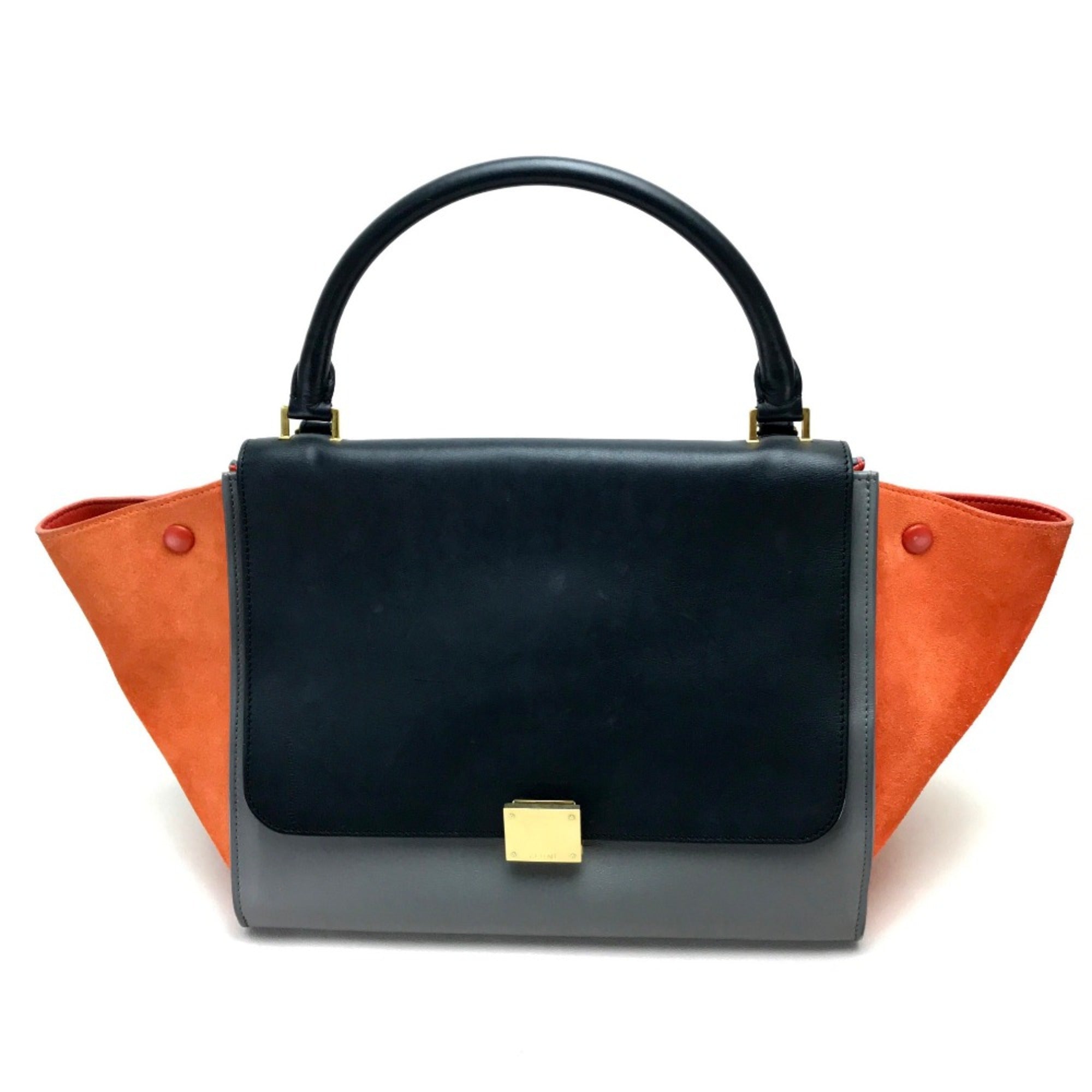Celine Black Leather Shoulder Bag