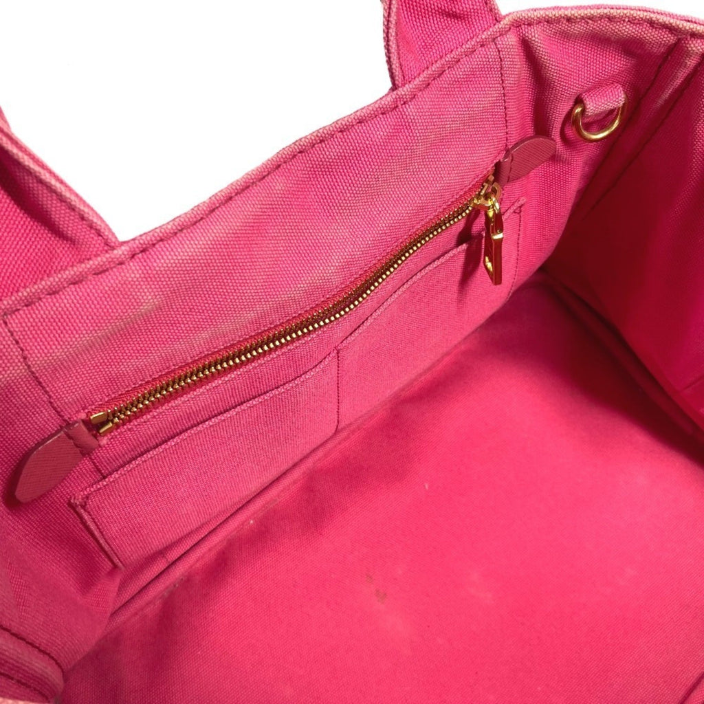 Prada Pink Canvas Handbag Tote Bag