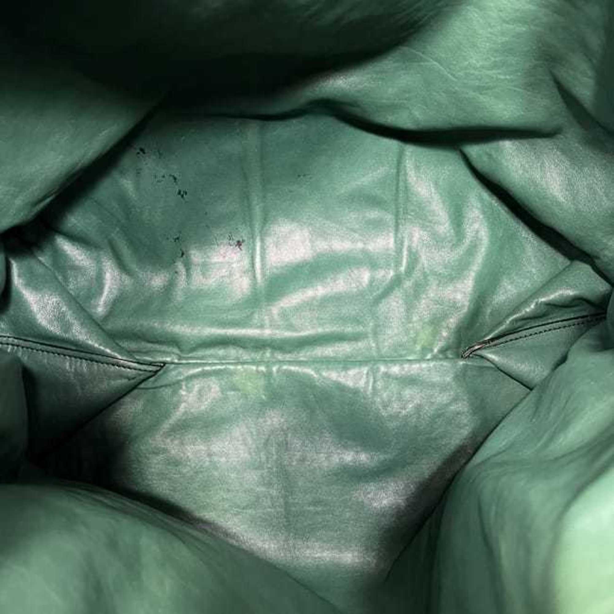 Prada Green Leather Eco-Bag Tote Bag