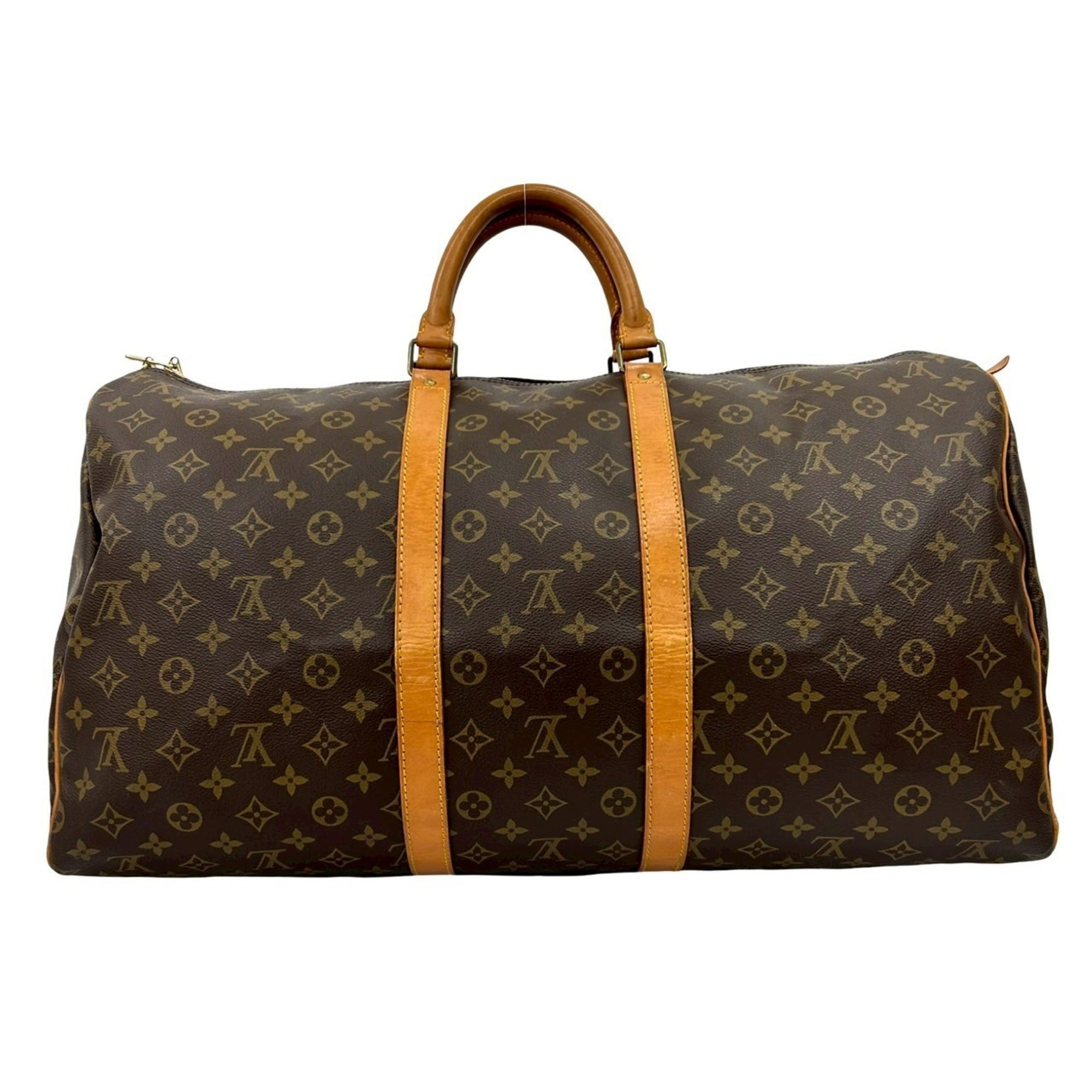 Louis Vuitton Brown Leather Pvc Boston Bag